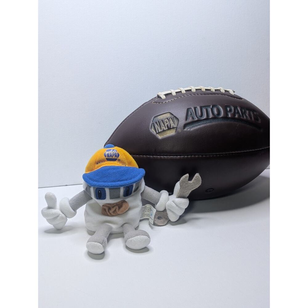 NAPA Auto Parts Football & NAPA Gold Filters Plush Mascot Lot